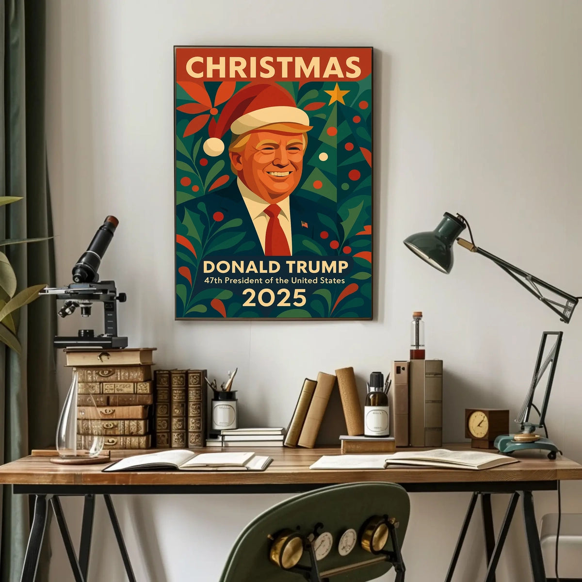 Christmas Cheer in Santa Style - Artistic Poster
