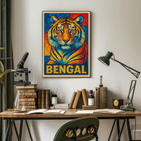 Bengal Tiger Mosaic Poster