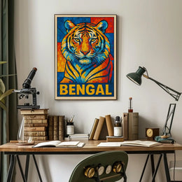 Bengal Tiger Mosaic Poster