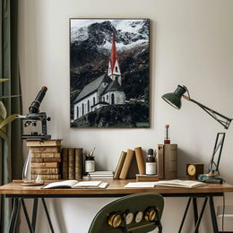 Alpine Church In Winter Poster