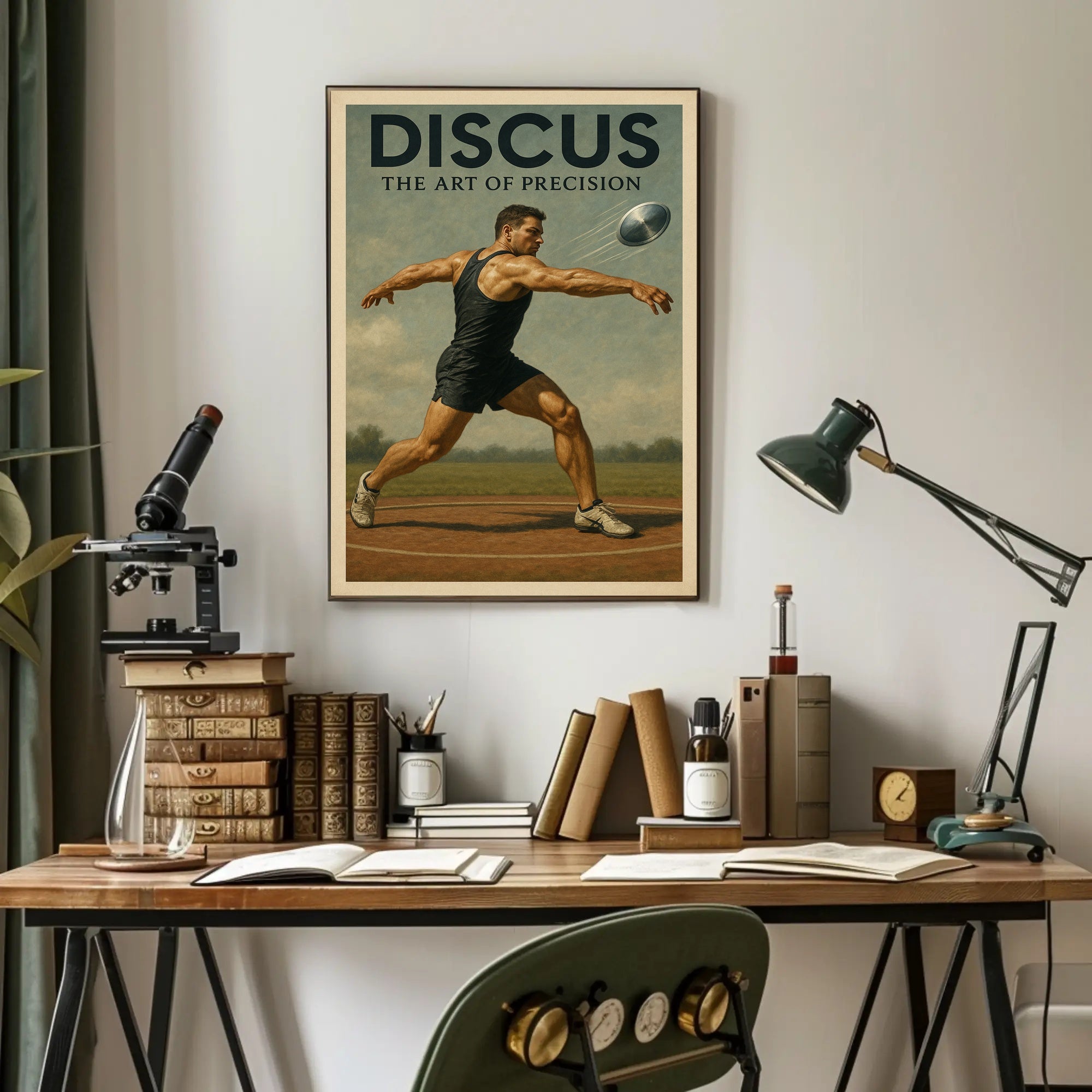 Discus Art Print of Precision Sports Design PosterGoat