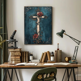 Roses and Thorns Gothic Design Artistic and Pop Culture Poster