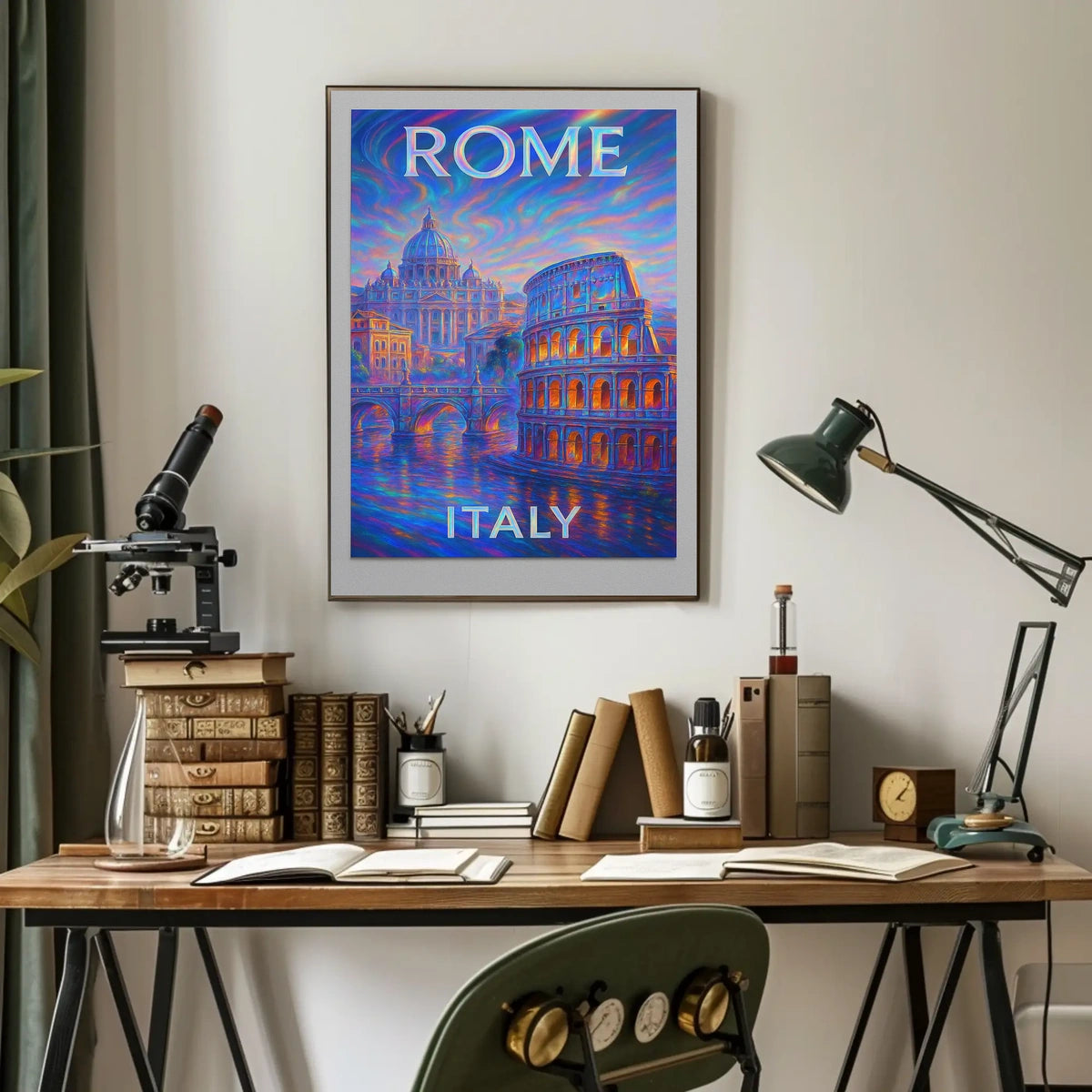 Rome, Italy A Vibrant Dreamscape Poster