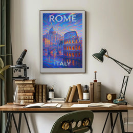 Rome, Italy A Vibrant Dreamscape Poster