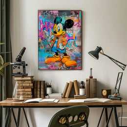 Cartoon Mouse in Urban Street Art Pop Culture Poster