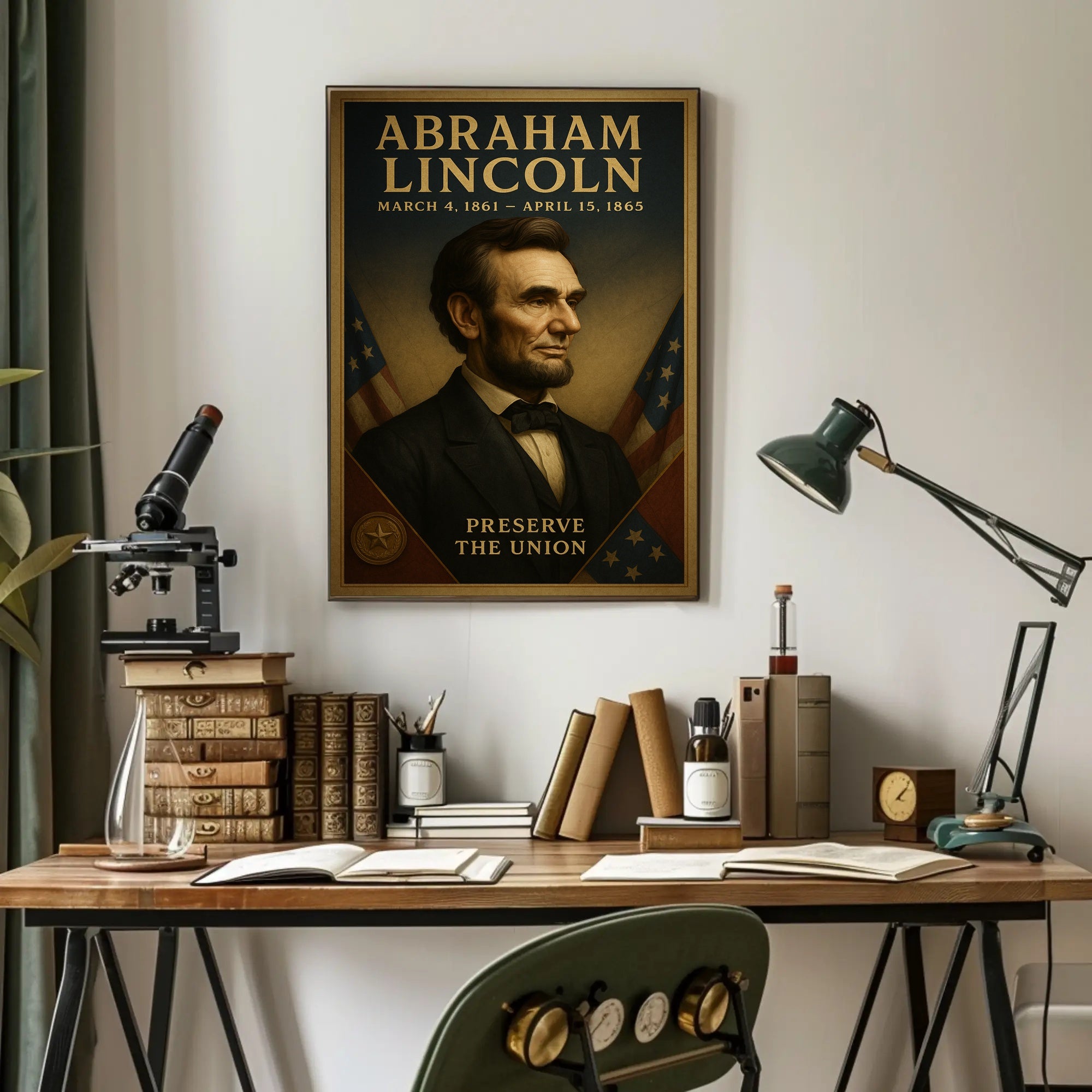 Abraham Lincoln Preserve The Union Vintage Poster PosterGoat