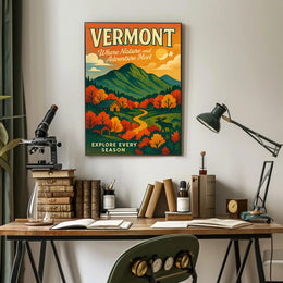 Vermont Adventure Wall Art Print Decor