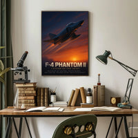 F-4 Phantom II Fighter-Bomber Vintage Military Recruitment Poster PosterGoat