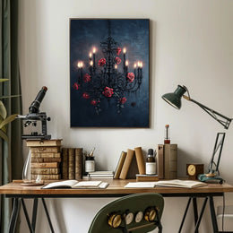 Chandelier Of Roses Poster