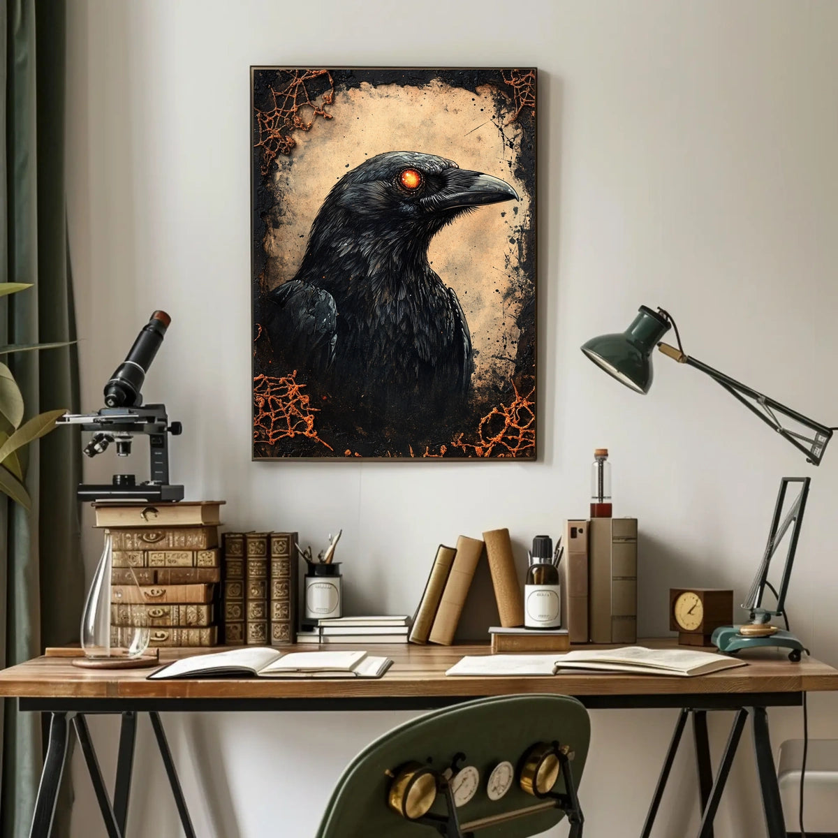 Mystical Raven Adventure Artistic Animal Poster