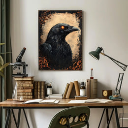 Mystical Raven Adventure Artistic Animal Poster