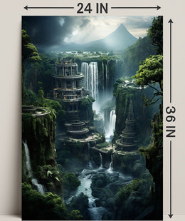 Enchanted Waterfalls Of The Lost City Poster