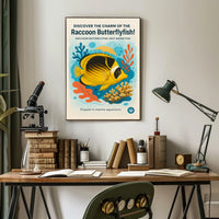 Discover the Charm of the Raccoon Butterflyfish Poster