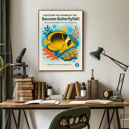 Discover the Charm of the Raccoon Butterflyfish Poster