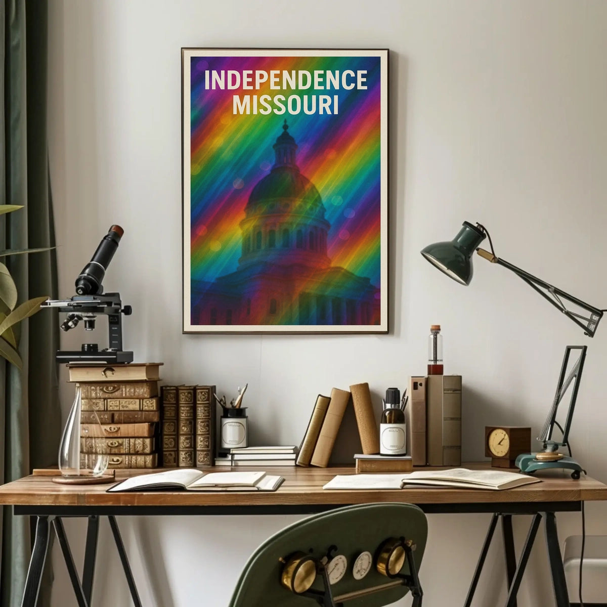 Independence Missouri Cityscape Minimalist Decor Poster