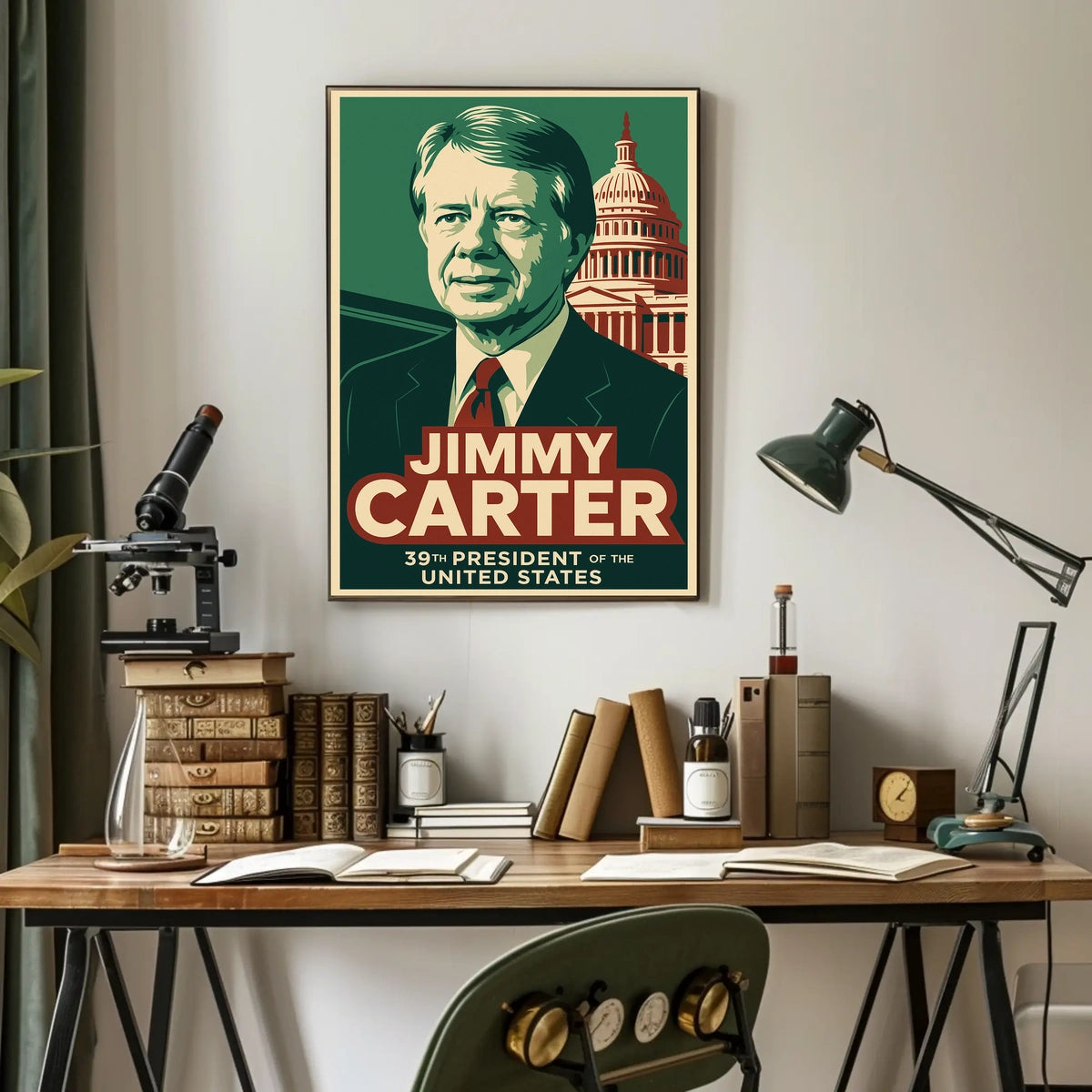 Jimmy Carter Presidential Portrait Patriot Poster