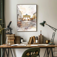 Germany Berlin Brandenburg Gate Street Poster