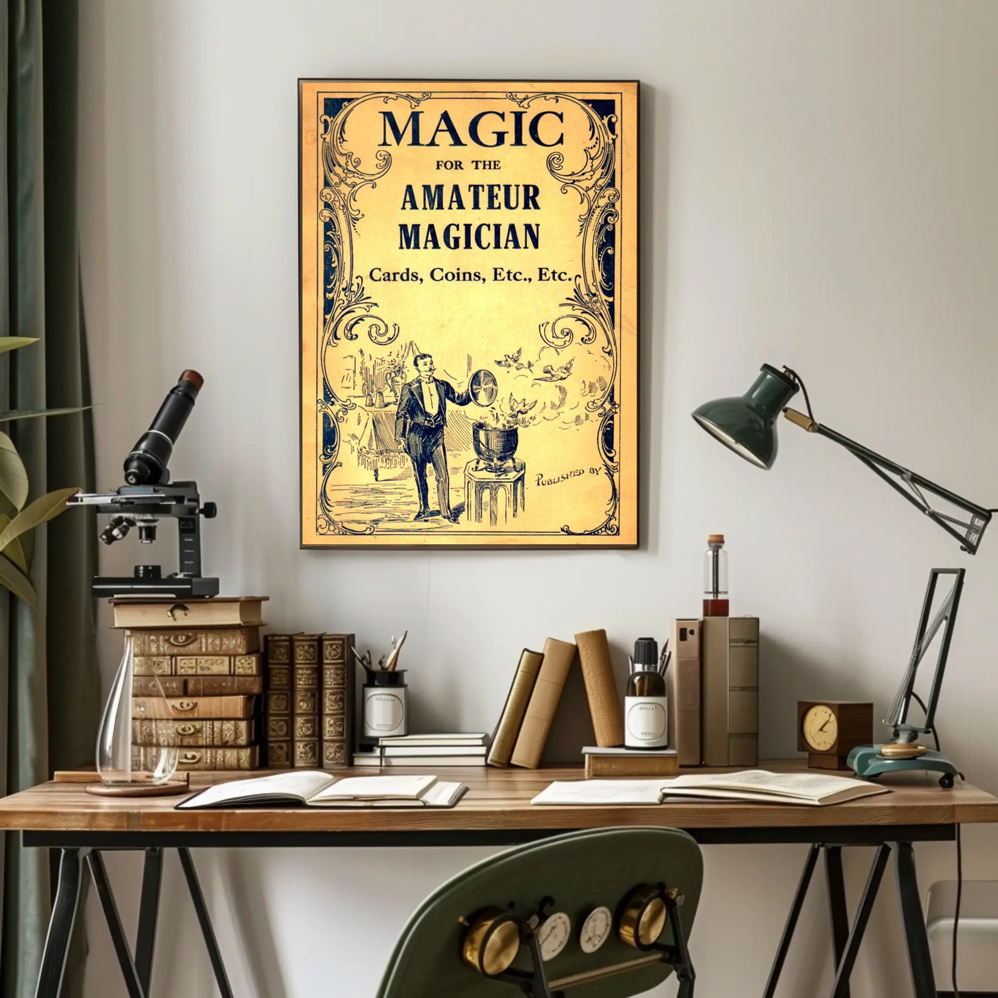Magic for Amateur Magician Vintage Artistic Poster