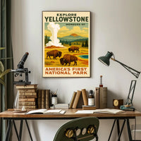 Explore Yellowstone Poster PosterGoat