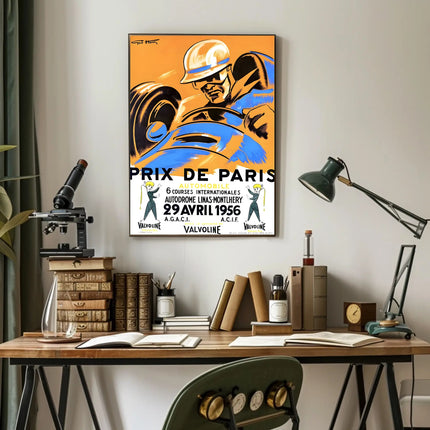 Prix de Paris Automobile Race 1956 Poster
