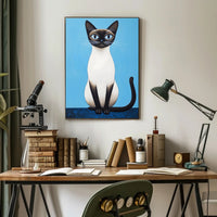 Siamese Cat Poster Modern Wall Art Print