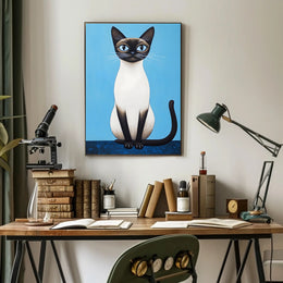Siamese Cat Poster Modern Wall Art Print