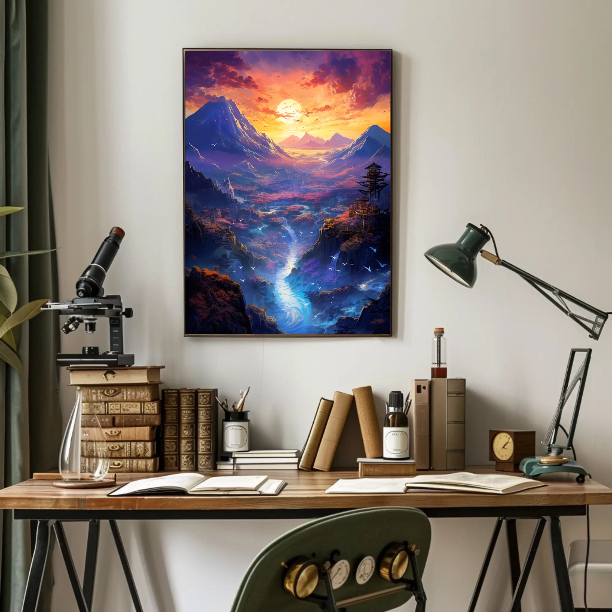 Enchanted Valley At Sunset Poster