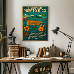 Discover Puerto Rico Vintage Travel Poster PosterGoat