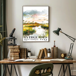 Everglades Watercolor Wall Art Poster
