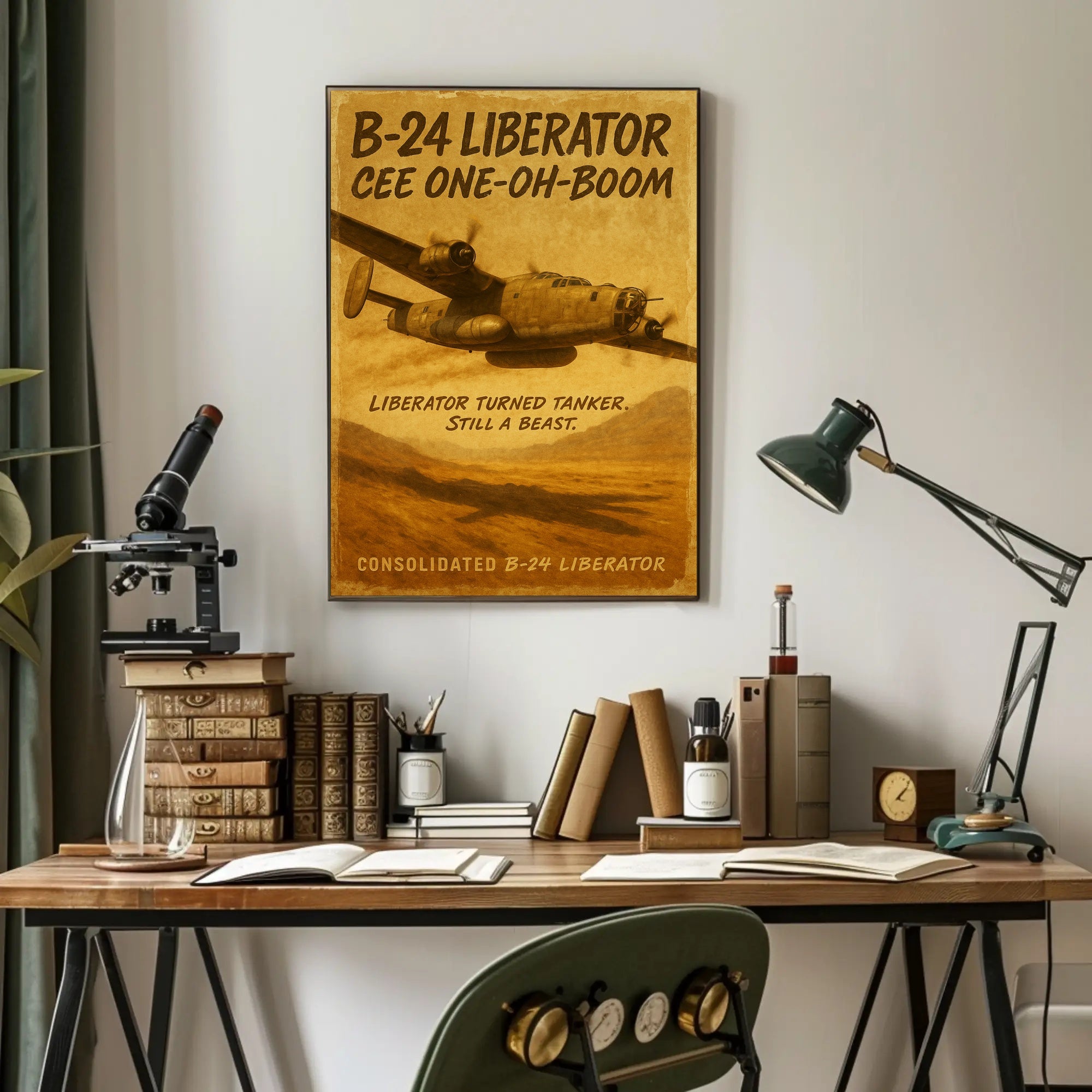 B-24 Liberator Soaring WWII Poster
