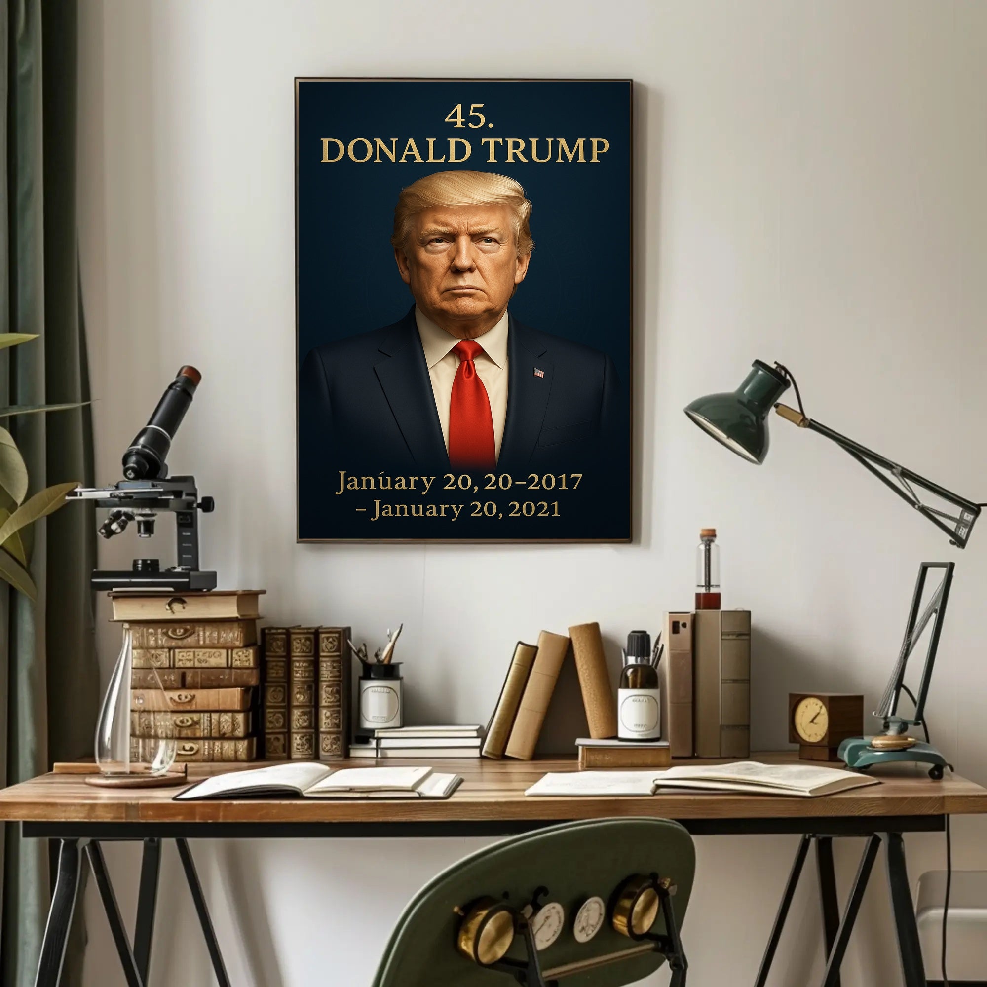 Donald Trump Presidential Era Photorealistic Political or Propaganda Poster PosterGoat