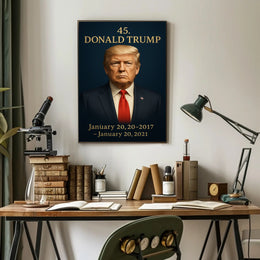 Donald Trump Presidential Era Photorealistic Political or Propaganda Poster PosterGoat