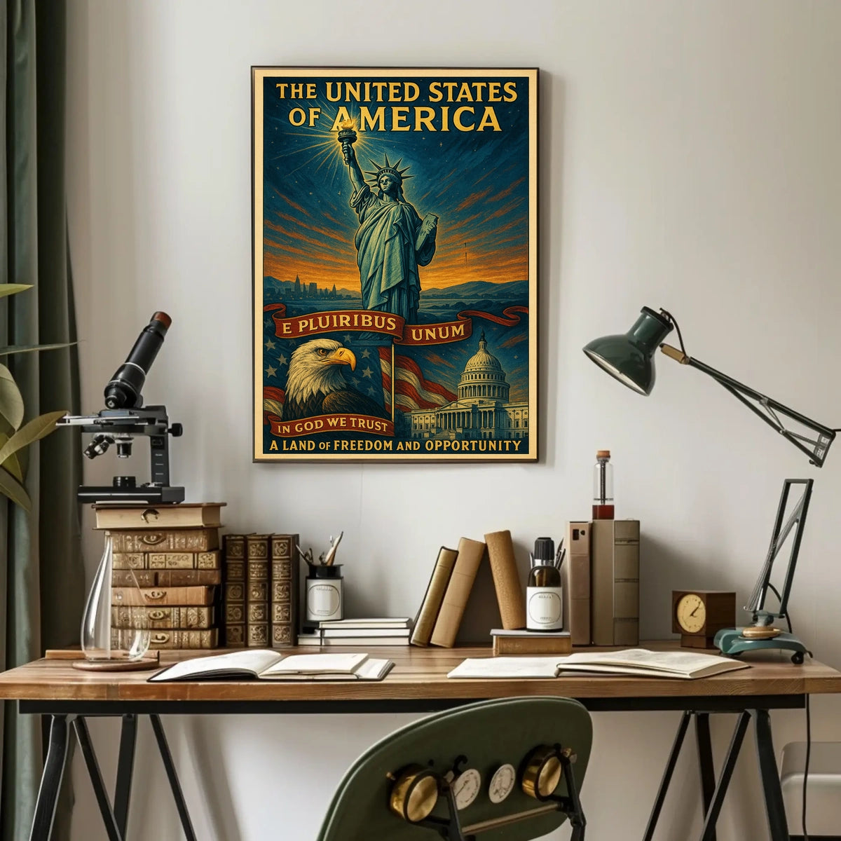 A Land Of Freedom And Opportunity Poster