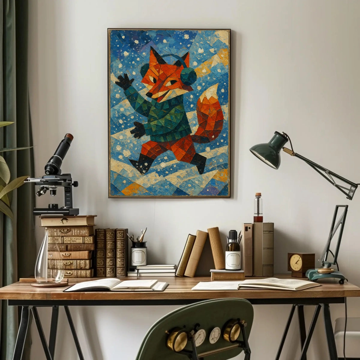 Winter Fox Delight Poster