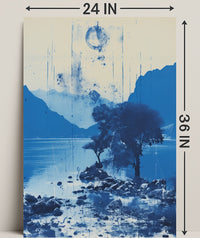 Tranquil Blue Landscape Poster