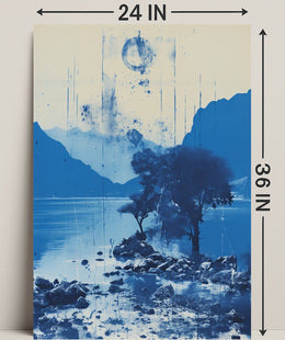 Tranquil Blue Landscape Poster
