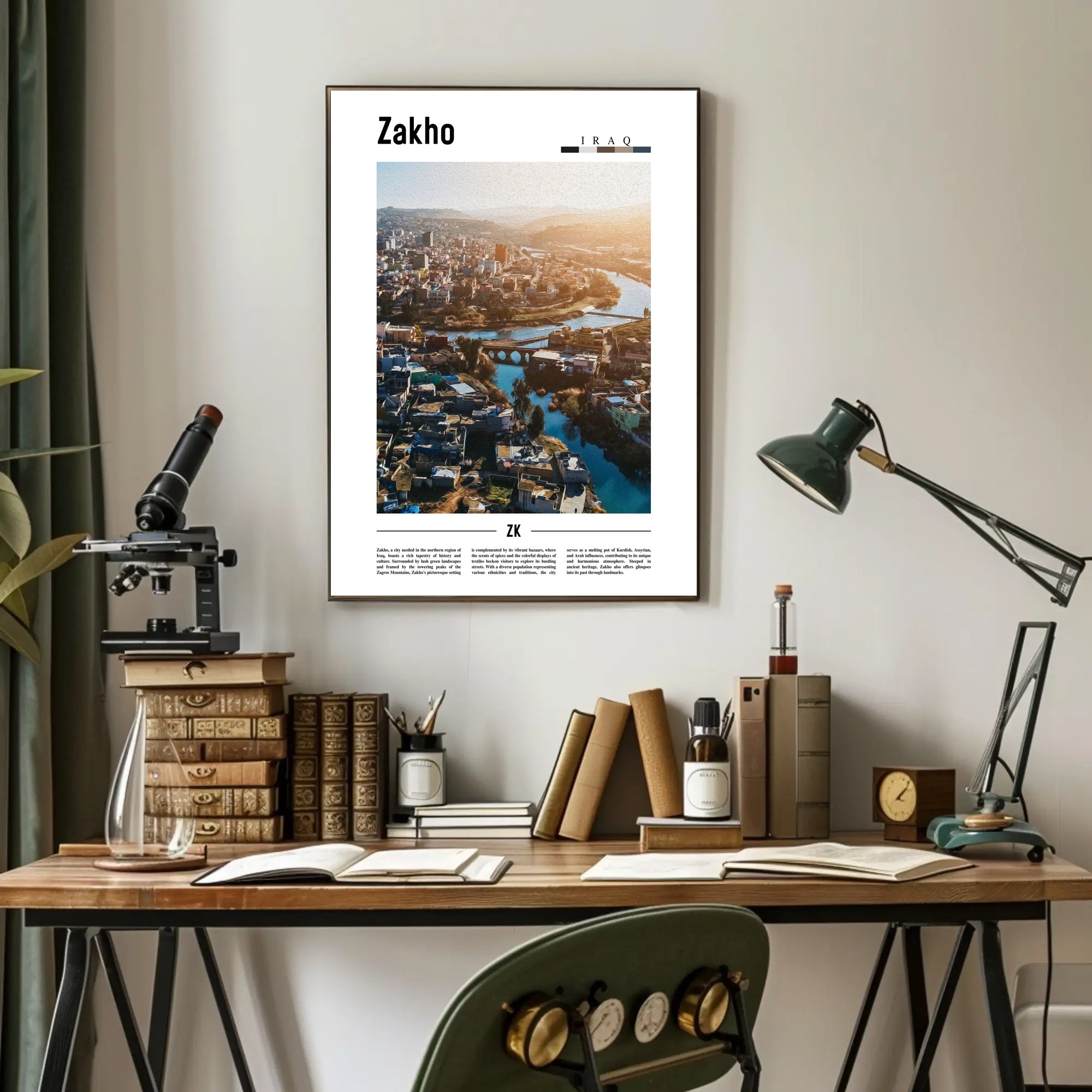 Zakho's Enchanting View Urban or Cityscape Poster PosterGoat