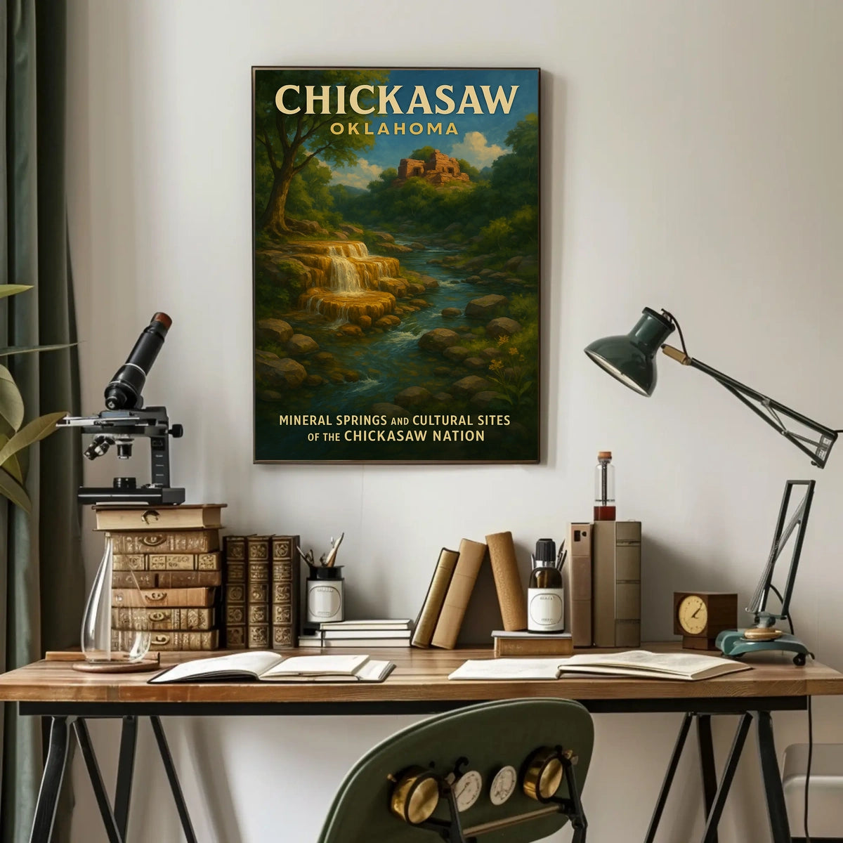 Chickasaw Nation Mineral Springs And Poster