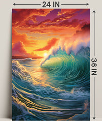 Oceanic Sunset Symphony Poster PosterGoat