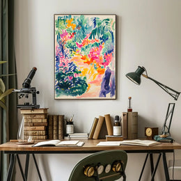 Tropical Dreamscape: Vibrant Abstract Art Poster