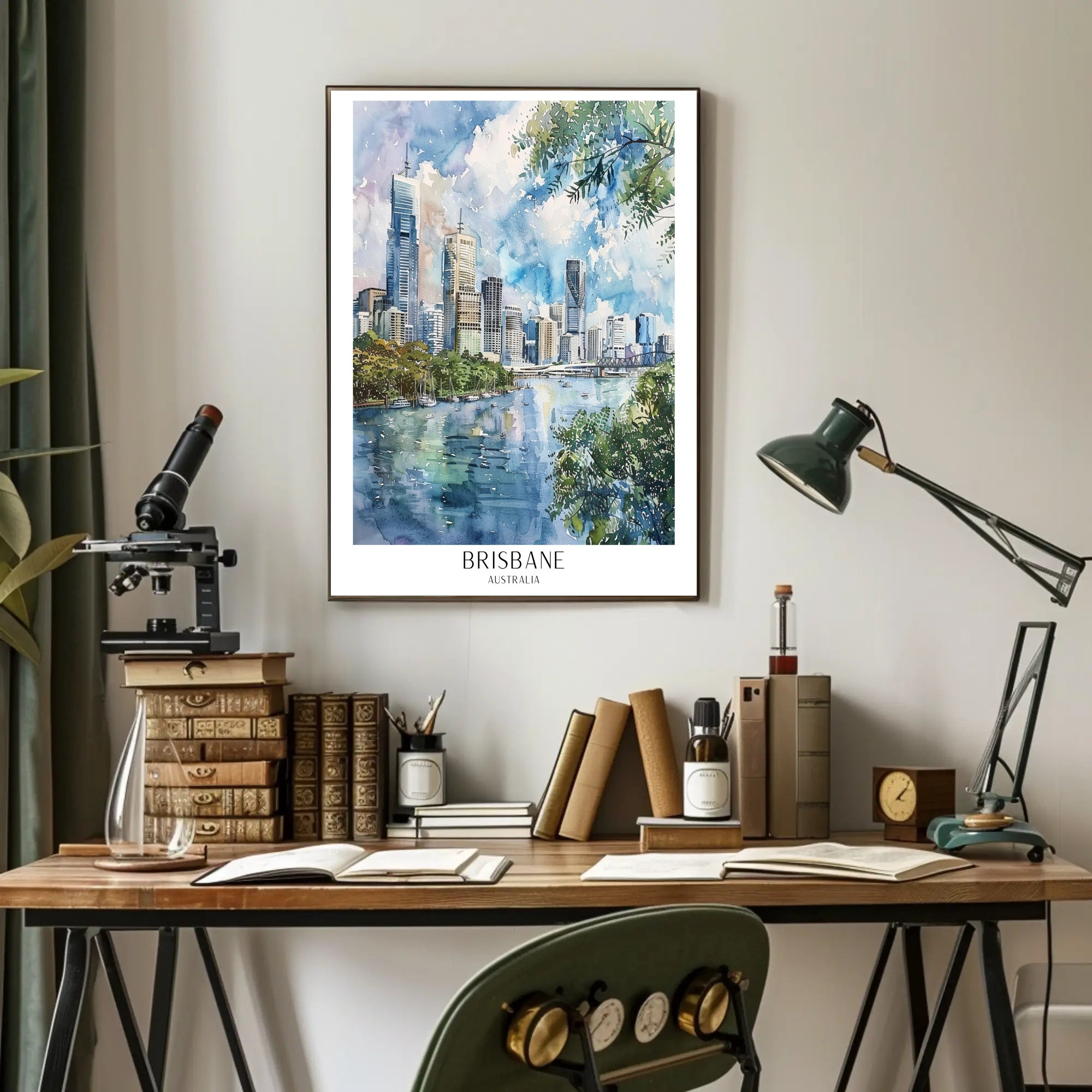 Brisbane Skyline Poster PosterGoat