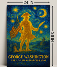 George Washington Patriotic Vintage Historical Poster