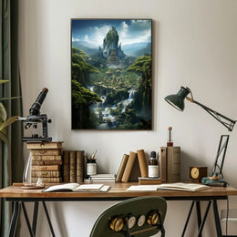 Enchanted Mountain City Poster