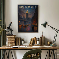 New York City Nightscape Poster