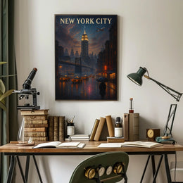 New York City Nightscape Poster
