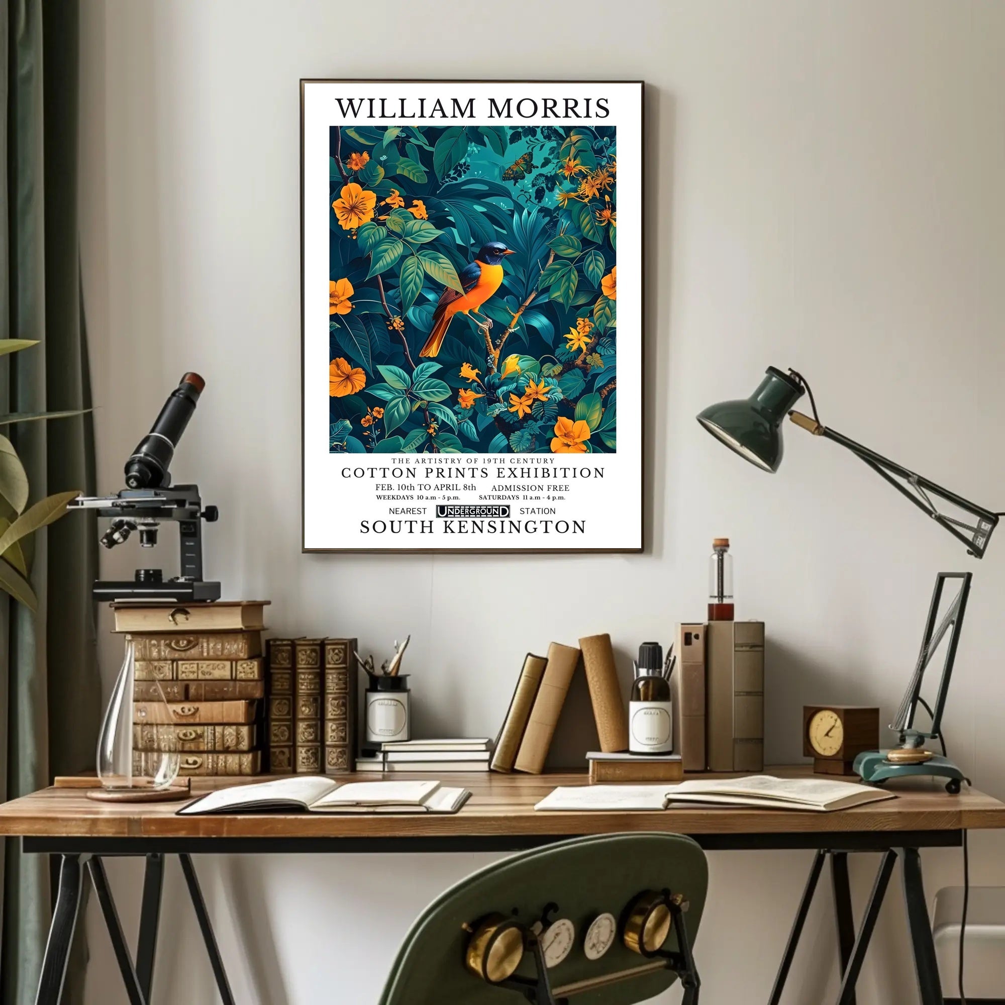 The Artistry of William Morris Exhibition Artistic Poster