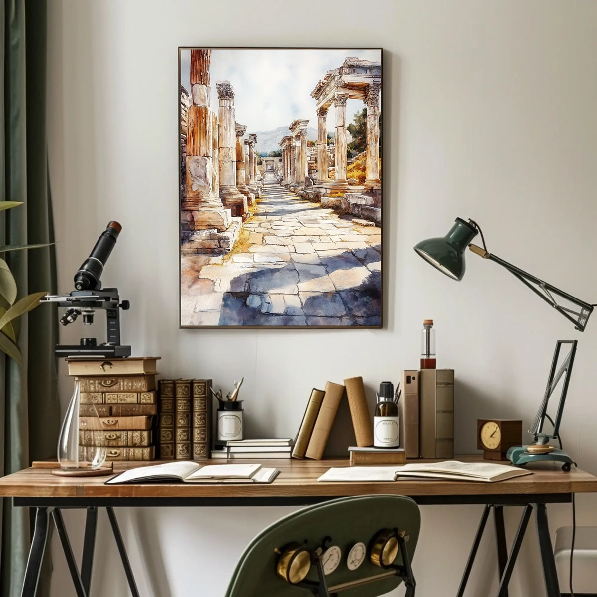 Turkey Ephesus Ancient Ruins Scenic Corridor Poster