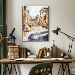 Turkey Ephesus Ancient Ruins Scenic Corridor Poster