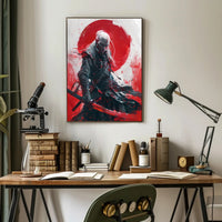 Warrior Fantasy Poster: Samurai with Glowing Katana PosterGoat