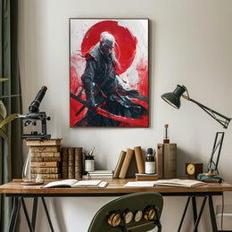 Warrior Fantasy Poster: Samurai with Glowing Katana PosterGoat